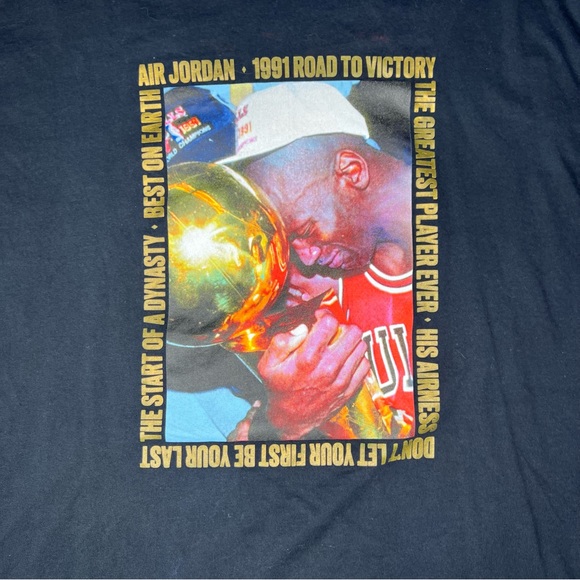 Air Jordan 1991 Road To Victory Short Sleeve Shirt Size Xxl. - Picture 2 of 5